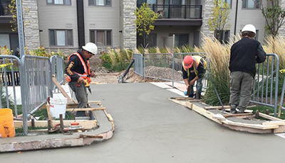 concrete sidewalks